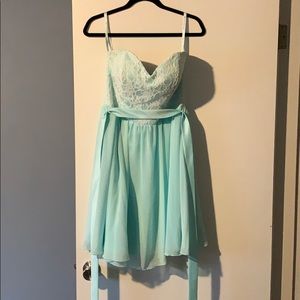 Mint green bridesmaid dress